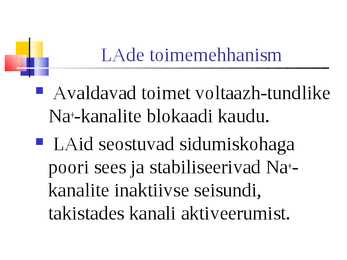 Lokaalanesteetikumid #9