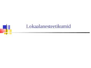 Lokaalanesteetikumid