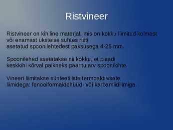 Ristvineer-ristvineeri eriliigid #2