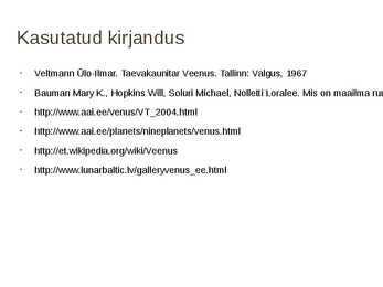VEENUS ettekanne #11
