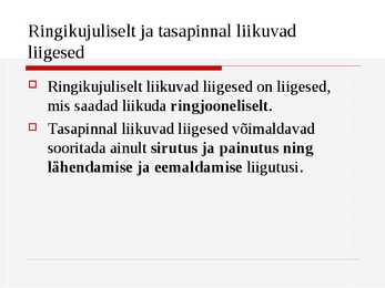 Liigeste liikuvus #9