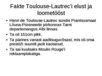 Toulouse-Lautrec #2