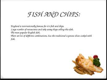 ENGLISH NATIONAL FOODS AND DRINKS #3