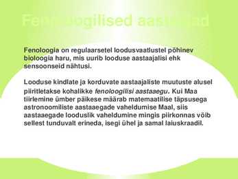 Fenoloogilised aastaajad #2