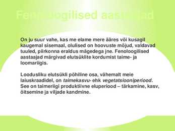 Fenoloogilised aastaajad #3