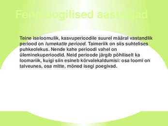 Fenoloogilised aastaajad #4