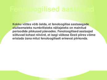 Fenoloogilised aastaajad #5