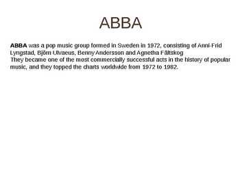 ABBA Esitlus #2