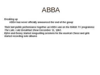 ABBA Esitlus #18