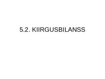 KIIRGUSBILANSS