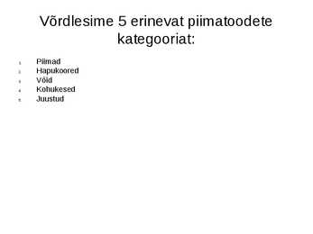 Piimatooted #2