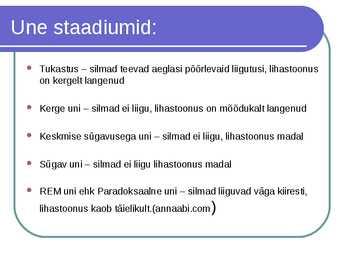 Uni ja unenäod slide #4