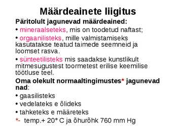 Masinaehitusmaterjalid-mõisteid MMT-st-kütused-õlid-tehnilised vedelikud #66