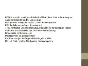 Vene aja esimene sajand #8