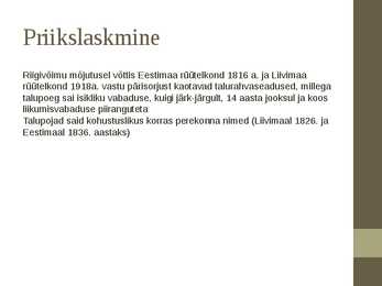 Priikslaskmine ja ärkamisaeg #2