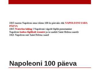 NAPOLEONI VÕIM #9