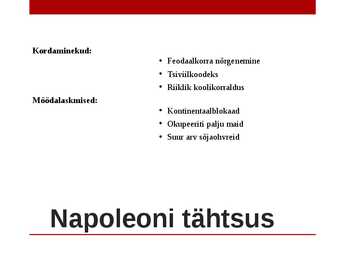 NAPOLEONI VÕIM #10