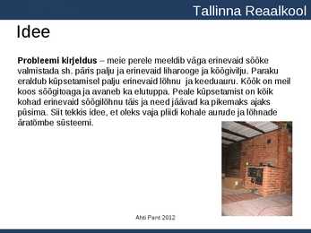 9 klassi lõputöö esitluse näidis #2