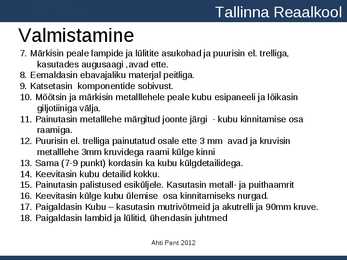9 klassi lõputöö esitluse näidis #8