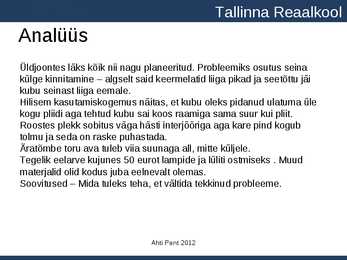 9 klassi lõputöö esitluse näidis #9