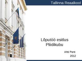 9 klassi lõputöö esitluse näidis