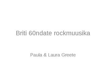 Briti 60ndate rockmuusika
