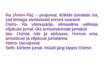 Egiptuse religioon #7