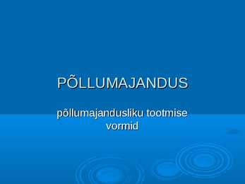 Pollumajandus