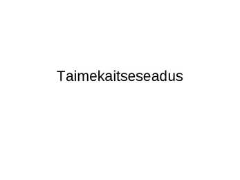 Taimekaitseseadus