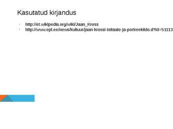 Jaan Krossi elulugu #8