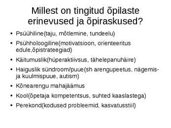 Nõrkade õpilaste järeleaitamine