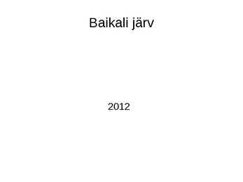 Baikali järv