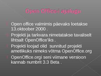 Mis on Open Office #3