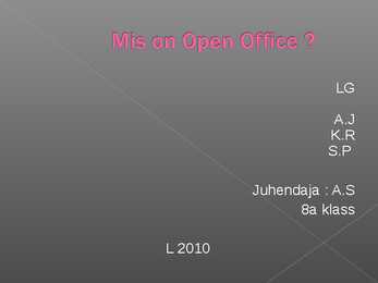 Mis on Open Office
