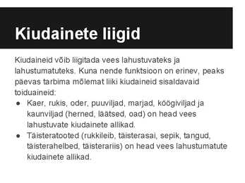 Kiudained ja nende tähtsus #3