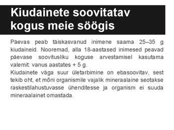 Kiudained ja nende tähtsus #6