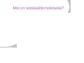 Sotsiaaldemokraatia #2