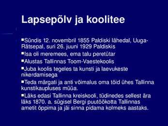 Amandus Adamsoni elulugu #3