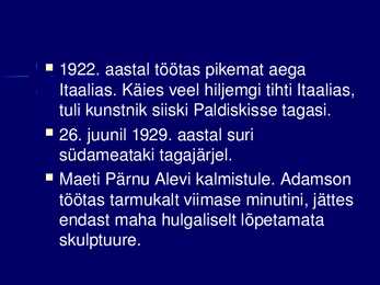 Amandus Adamsoni elulugu #8