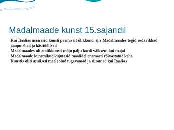 Madalmaade kunsti esitlus #2
