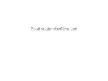 Eesti vaatamisväärsused ppt esitlus