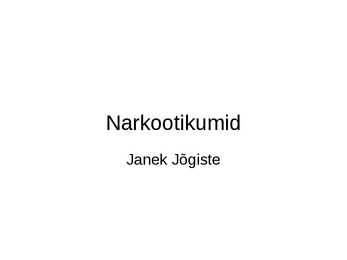 Narkootikumid-