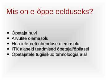 E-õppe korraldus #4