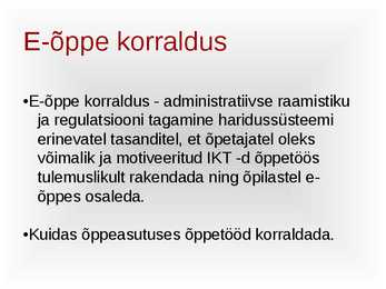 E-õppe korraldus #5