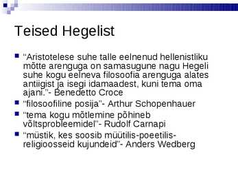 Hegel #12
