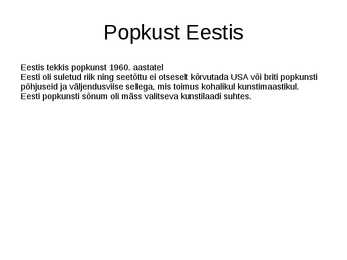 Popkunst Eestis