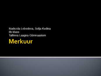 Merkuuri esitlus