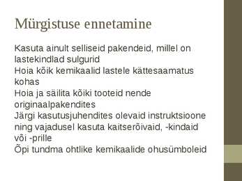 Puhastusvahendite mõju keskkonnale ja tervisele #6