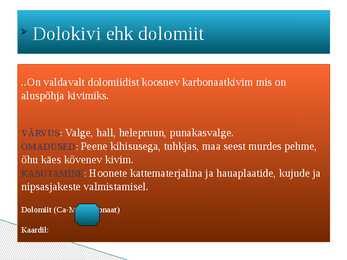 Eesti kivimid PowerPoint #2