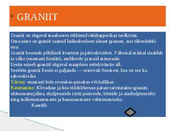 Eesti kivimid PowerPoint #4